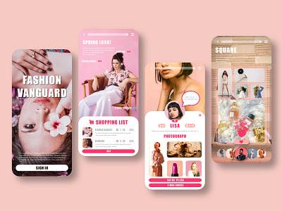 UI practise2——A FASHION APP app design illustration ui