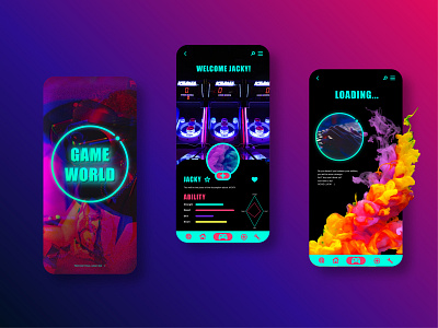 UI practise4——A GAME APP app design illustration ui