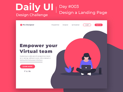 Day 003 Design A Landing Page brand branding character creative creative design daily 100 challenge daily ui dailyui design eyes flat future icon letter logo logo minimalist professional typography ui vector