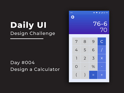 Day  004 Design A Calculator