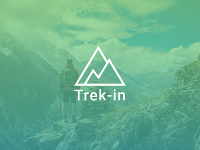 Trek-in logo branding design flat illustrator logo ui vector