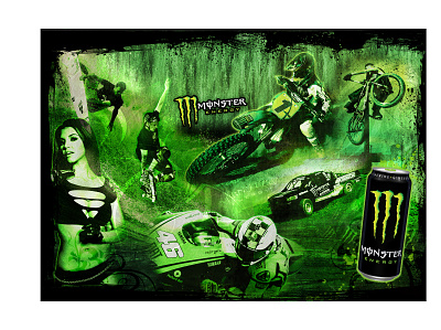 Monster Drink art direction artwork design graphic design illustration image editing retouching visual design