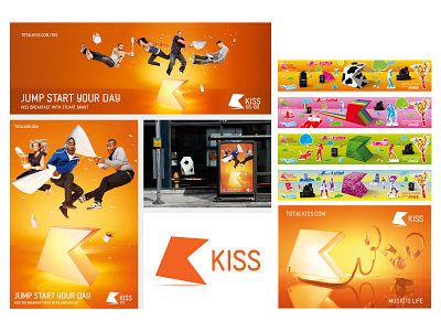 KISS FM art direction branding design graphic design illustration image editing retouching visual design