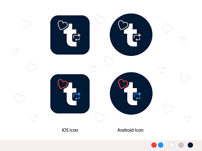 Tumblr app icon icon icon design logo logo design tumblr typography