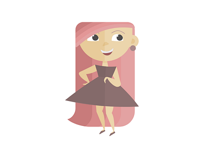 Girl with long hair. character characterdesign dribbble graphicdesign illustration inside out insideoutmovie vector vectorillustration