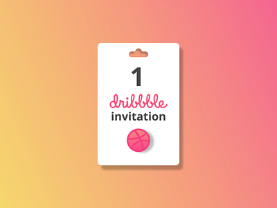 Dribbble Invitation 2d dribbble figma flat design invitation invite vector vectorillustration