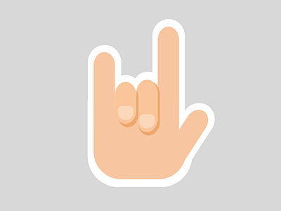 Love Sign (ASL) 2d asl flat design love sticker vector vectorillustration