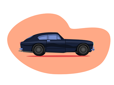 1958 Aston Martin 2d astonmartin car flat design illustration vector vectorillustration