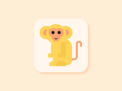 Monkey Icon - Weekly Warm-Up dribbble dribbbleweeklywarmup flat design icon illustration monkey vector vectorillustration weeklywarmup