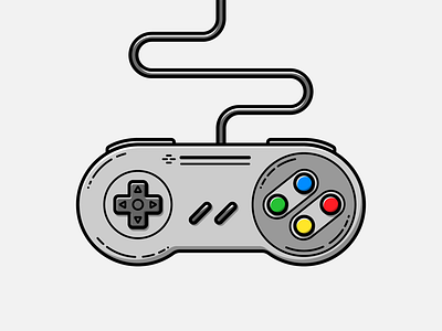 Super Nintendo Pad - Vector Illustration 80s design graphic design illustration illustrator nes nintendo super nes super nintendo vector video games