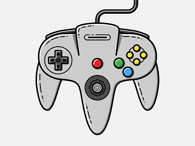 Nintendo 64 Pad - Vector Illustration