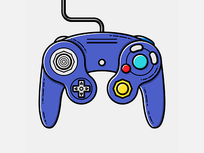 Game Cube Pad - Vector Illustration