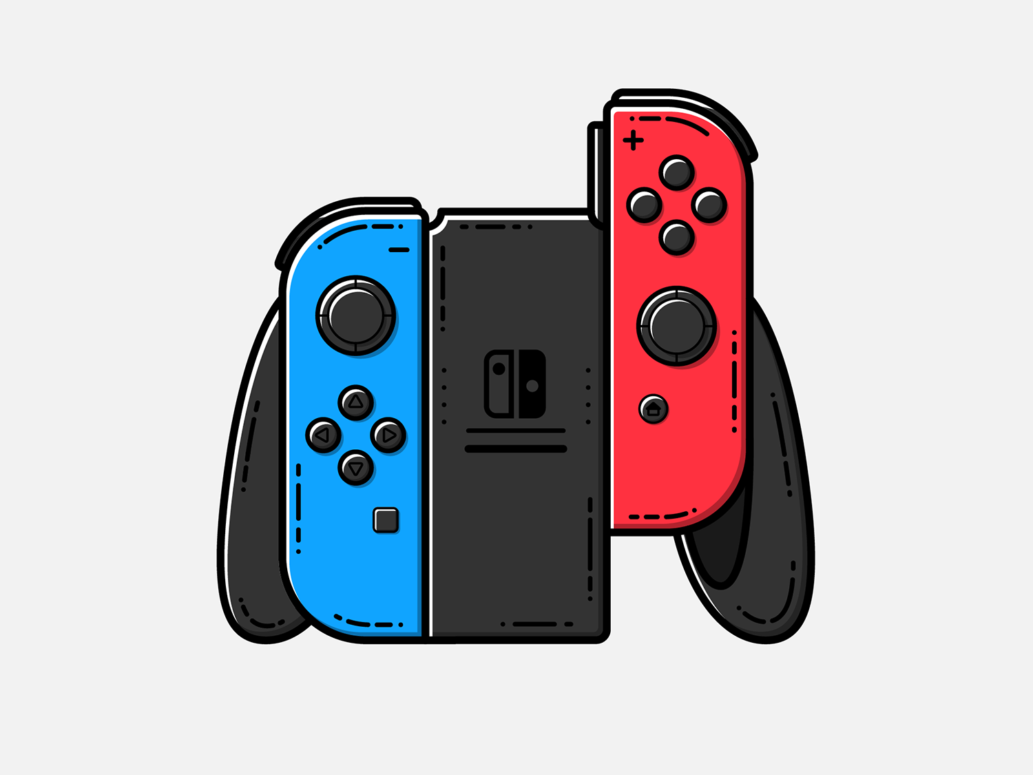 Switch Joy Con - Vector Illustration by Geoffrey