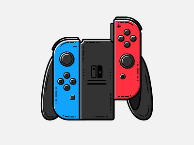 Nintendo Switch Joy Con - Vector Illustration