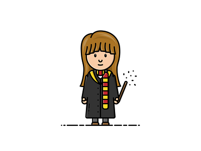 Hermione Granger - Vector Illustration character design graphic design harry potter hermione granger illustration illustrator vector wizard