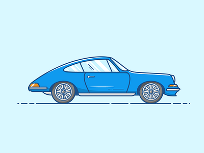 Porsche 911 - Vector Illustration by Geoffrey Humbert on Dribbble