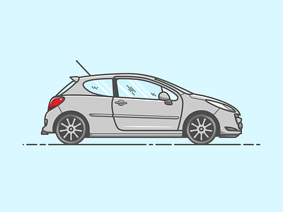 Peugeot 207 - Vector Illustration 207 car design graphic design illustration illustrator peugeot vector