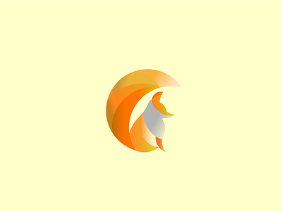 Fox logo golden ratio illustration logo vector