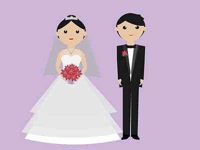 Married Couple ❤ design illustration vector