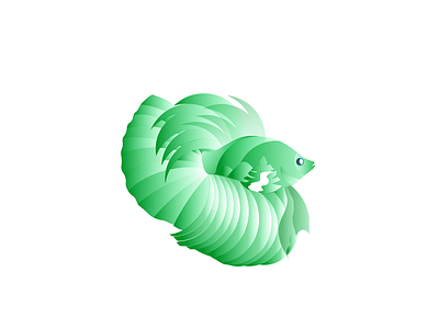 Baguio Betta Fish design illustration logo vector
