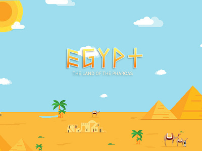 Egypt - land of the Pharoahs ancient art digital art egypt graphic design illustration