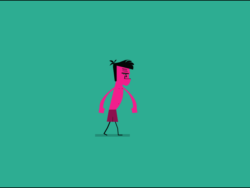 walk cycle - angry after affects animation art character animation ilustrador motion walk cycle walking