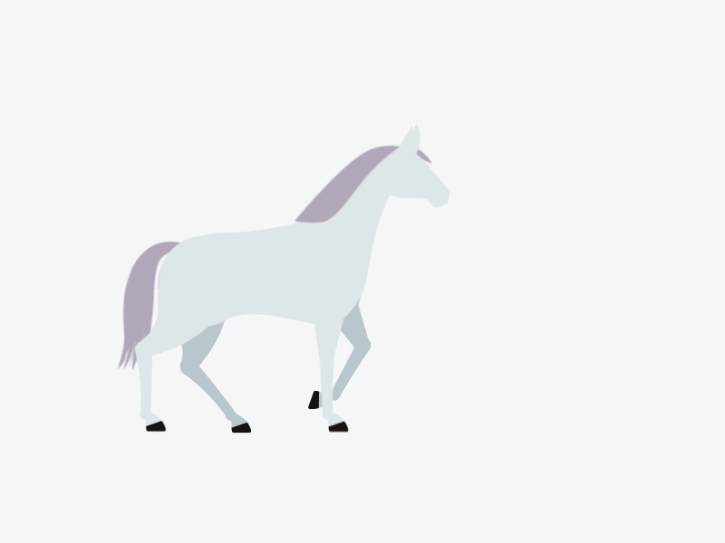 horse walking animation