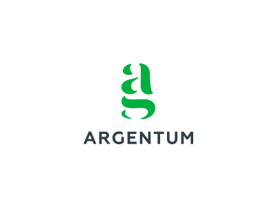 Argentum Monogram a clean company g green logo modern monogram tech