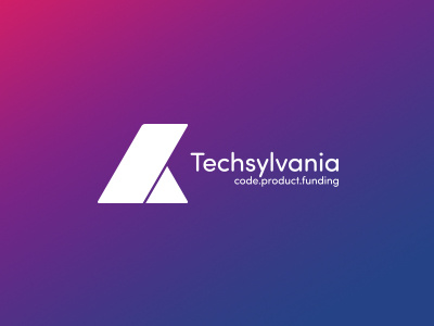 Techsylvania angle branding clean event letter logo mobile simple sleek technology