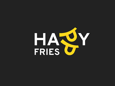 Happy Fries brand character clean color concept creative graphic design grid identity logo design symbol