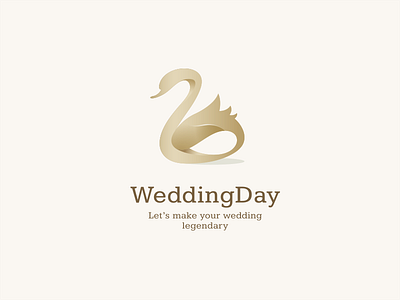 Wedding Day animal brand branding clean elegant identity logo luxury swan wedding