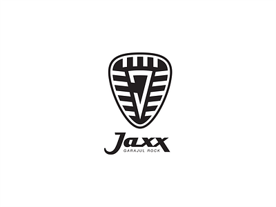 Jaxx branding clean concept design flat garage identity logo rock simple vector