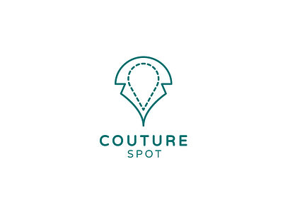 Couture Spot branding clean concept design fashion flat identity line location logo simple vector