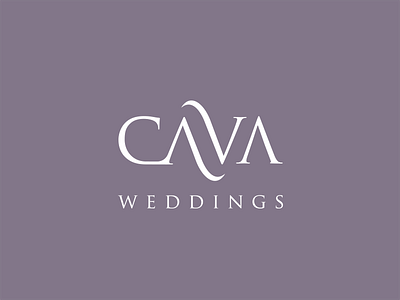 Cava Weddings branding clean concept design flat identity logo serif simple vector