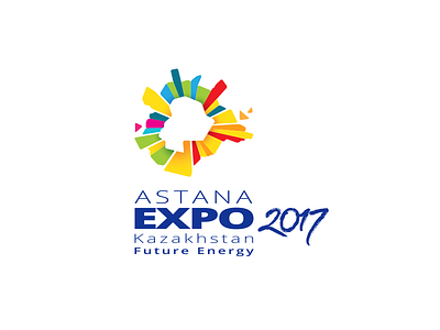 Astana Expo 2017 branding clean concept design flat identity logo simple vector