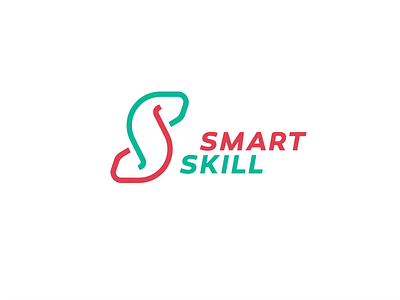 SmartSkill branding clean concept design flat identity logo simple vector