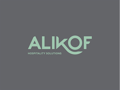 Alikof branding clean coffee concept design flat identity logo simple vector