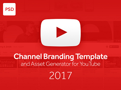 [PSD] Channel Branding Template and Asset Generator for YouTube branding channel cover interface psd template thumbnails youtube