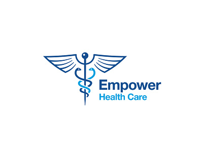 Empower Health Care app branding clean concept design identity logo simple technology