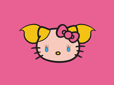 Hello Kitty & Dee Dee branding cartoon cartoon logo clean concept deedee dexter didi funny hello kitty identity kitty logo simple