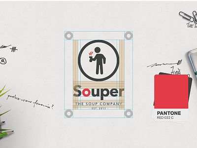 Souper - The soup company brand branding clean concept design grid identity logo simple vector