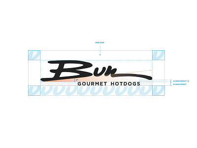 Bun logo grid brand branding clean handcraft handcrafted identity lettering lettering logo logo typography