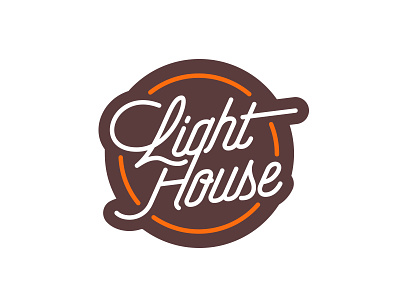 Lighthouse brand branding clean identity logo monoline logo simple typography