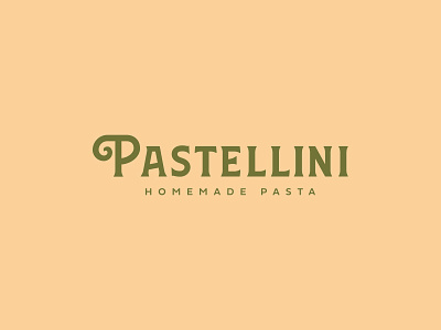 Pastellini branding clean custom letters identity logo pasta simple typography
