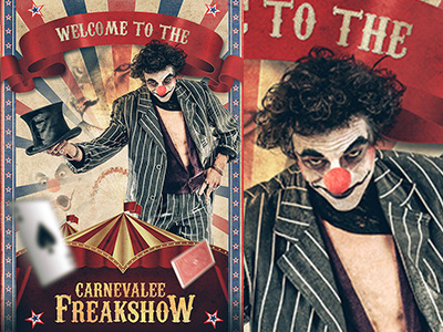 Carnevalee Freakshow clown fontversations freak poster show
