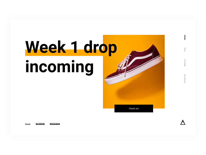 Custom Sneakers Site Design design flat identity illustration illustrator minimal typography ui ux vector web website