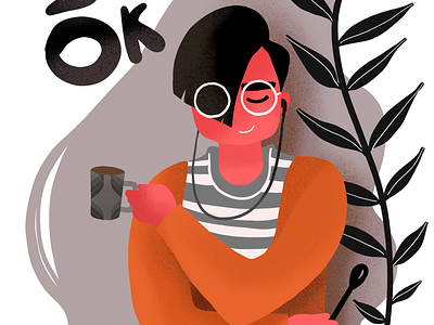 It’s OK! 1 more coffee, coffee illustration