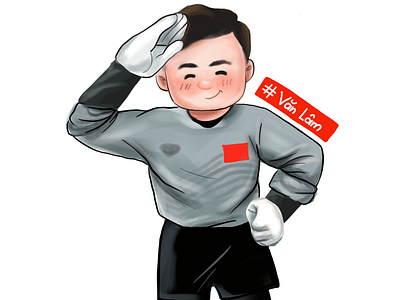 Dang Van Lam goal keeper of Vietnam illustrator