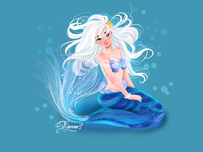 Mermay2019 digital painting drawing illustrator drawingchallenge drawingdaily mermaid procreate illustrator