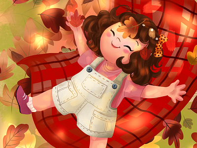 Happy autumn bookart children illustration illustration picture book procreate